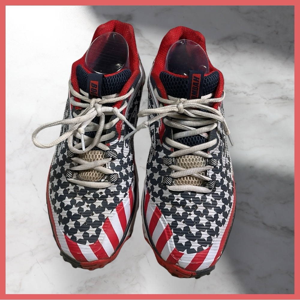 Men’s Boombah Flag Sneakers Size 10.5 Quake USA Flag Turf